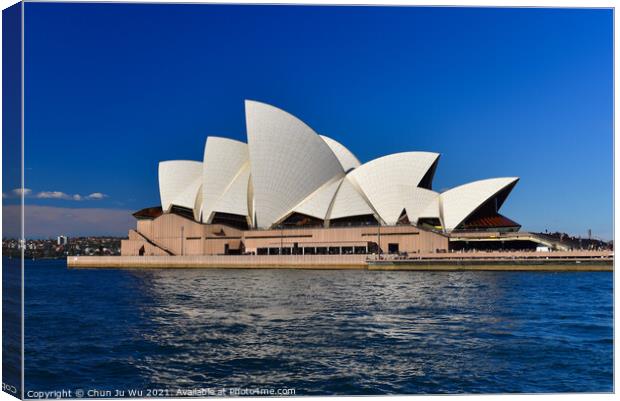 Sydney Opera House, the art center at Sydney Harbour in New South Wales, Australia Canvas Print by Chun Ju Wu