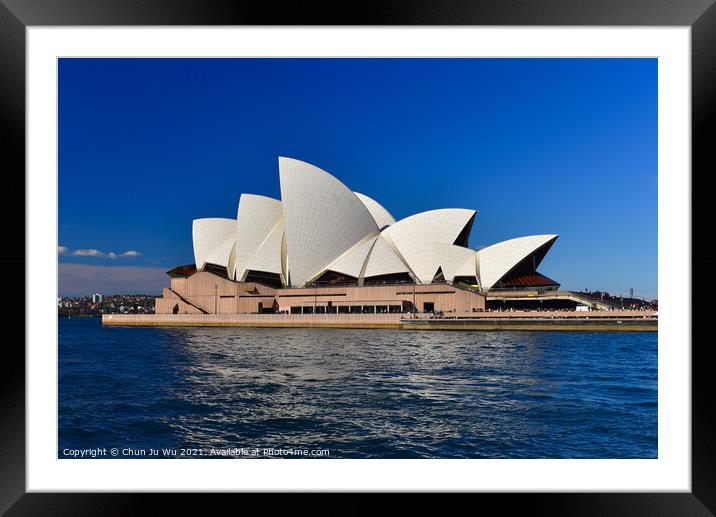 Sydney Opera House, the art center at Sydney Harbour in New South Wales, Australia Framed Mounted Print by Chun Ju Wu