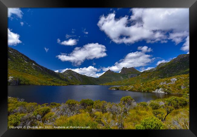 Dove Lake and Cradle Mountain in Tasmania, Australia Framed Print by Chun Ju Wu