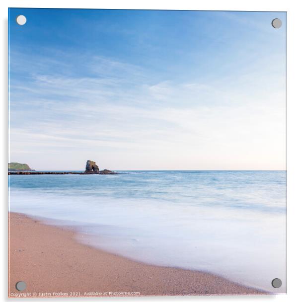 Thurlestone Rock, South Hams, Devon Acrylic by Justin Foulkes