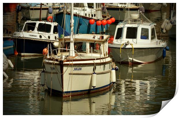 In Ilfracombe Harbour Print by graham young