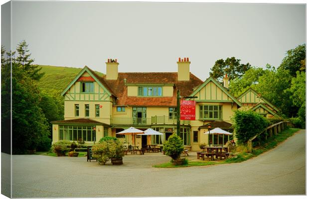 Hunters Inn in Exmoor Canvas Print by graham young