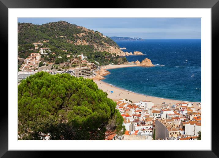 Tossa de Mar Town on Costa Brava in Spain Framed Mounted Print by Artur Bogacki