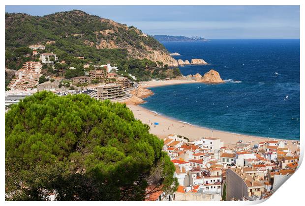 Tossa de Mar Town on Costa Brava in Spain Print by Artur Bogacki