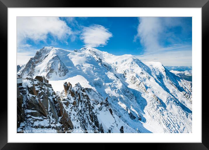 Mont Blanc from Aiguille Du Midi Framed Mounted Print by Justin Foulkes