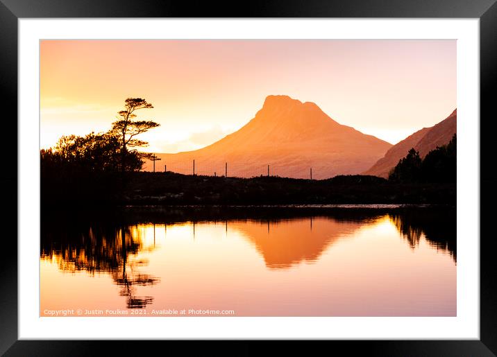 Stac Pollaidh sunset Framed Mounted Print by Justin Foulkes