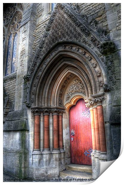 College Door - Oxford Print by Victoria Limerick