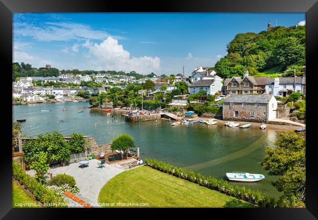 Noss Mayo, with Newton Ferrers beyond, South Hams, Framed Print by Justin Foulkes