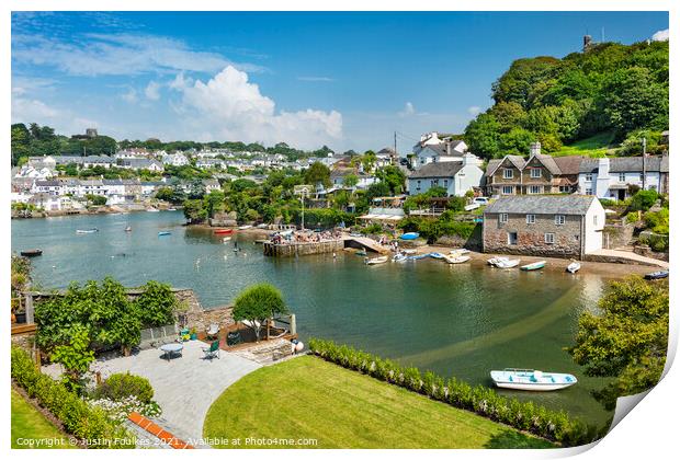 Noss Mayo, with Newton Ferrers beyond, South Hams, Print by Justin Foulkes