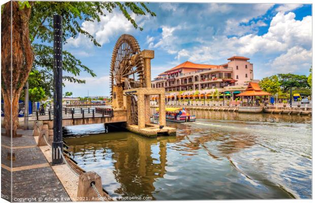Sultanate Watermill Malacca  Canvas Print by Adrian Evans