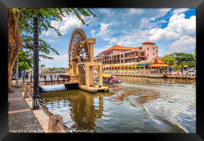 Sultanate Watermill Malacca  Framed Print by Adrian Evans