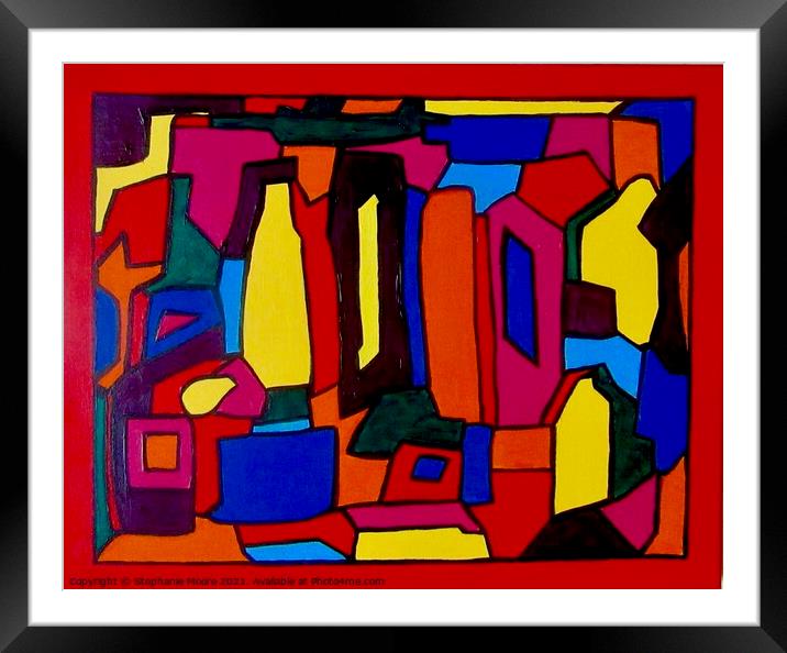 Just Colours #2 Framed Mounted Print by Stephanie Moore