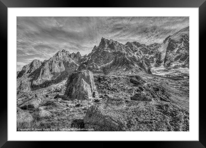 Chamonix French Alps  Framed Mounted Print by David Pyatt