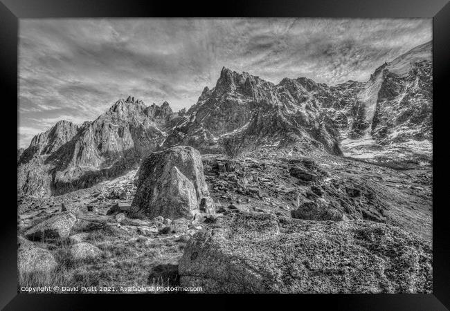 Chamonix French Alps  Framed Print by David Pyatt