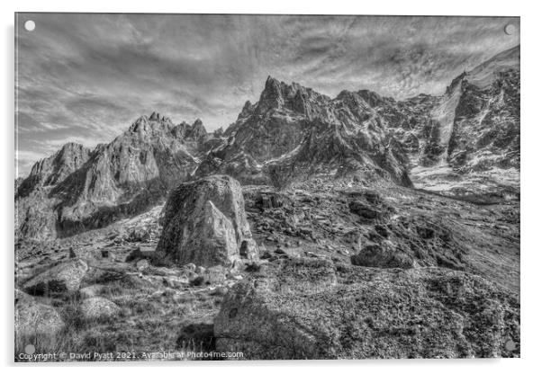 Chamonix French Alps  Acrylic by David Pyatt