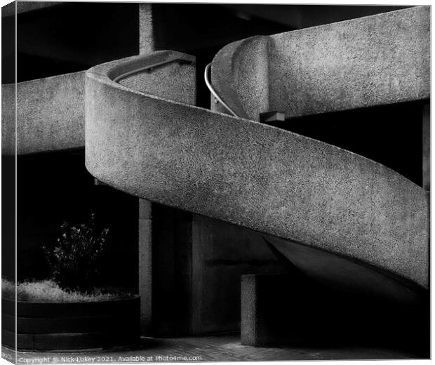 Abstract concrete curves Canvas Print by Nick Lukey