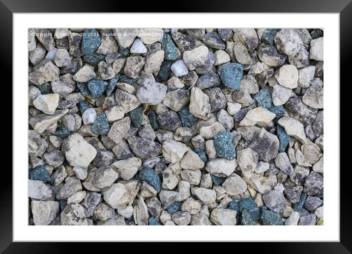 Decorative Stones Abstract Framed Mounted Print by Geoff Smith