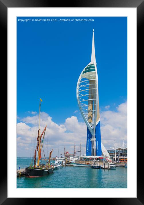 Spinnaker Tower Framed Mounted Print by Geoff Smith