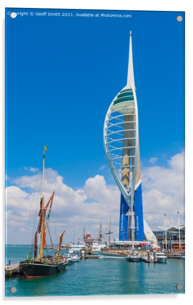 Spinnaker Tower Acrylic by Geoff Smith