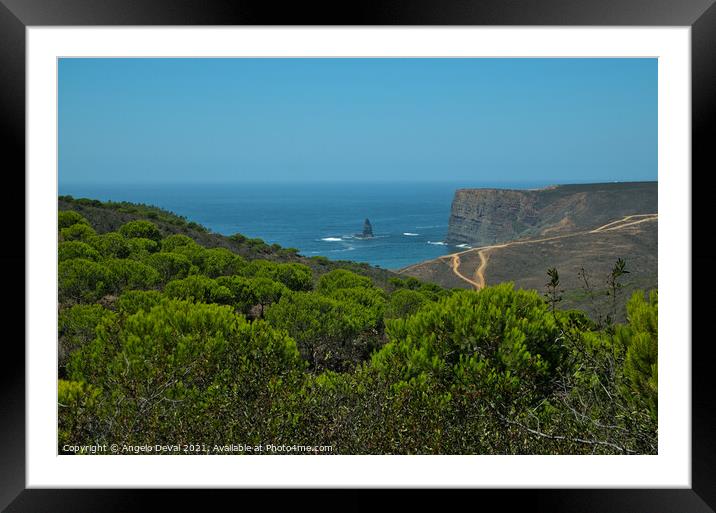 Paths to Pedra da Agulha beach Framed Mounted Print by Angelo DeVal