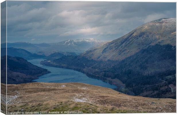 Light on Thirlmere Canvas Print by Jonny Gios