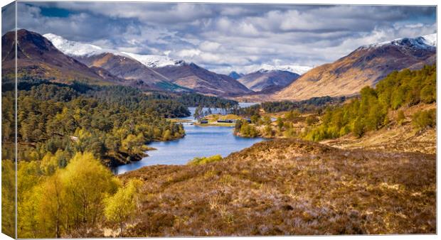 Loch Affric and the Mountains of Kintail Canvas Print by John Frid