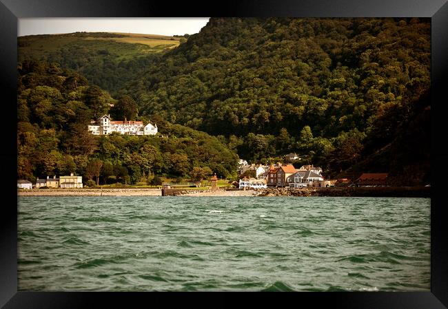 Lynmouth From The Sea Framed Print by graham young