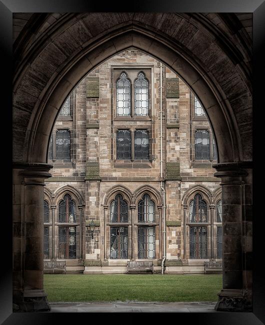 Glasgow University Cloisters Archway Framed Print by Antony McAulay