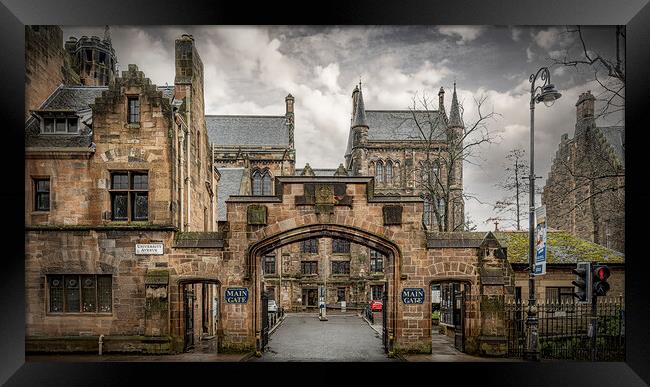 Glasgow University Main Gate Framed Print by Antony McAulay