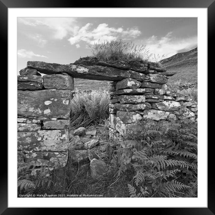 Ruined croft doorway, Boreraig, Isle of Skye, Scotland Framed Mounted Print by Photimageon UK