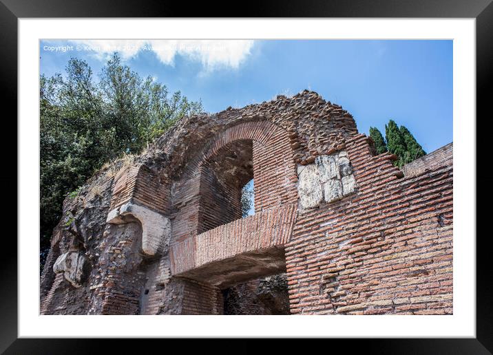 Roman fancy brick work Framed Mounted Print by Kevin White