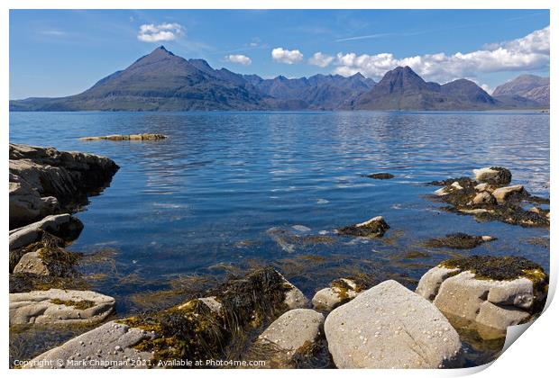 Black Cuillin Mountains and Loch Scavaig from Elgol, Skye, Scotland Print by Photimageon UK