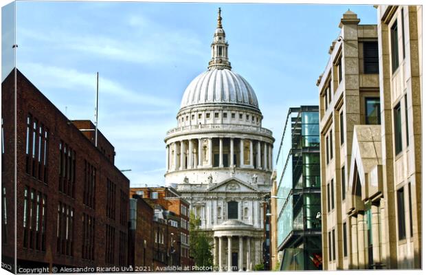 St Paul's Cathedral Canvas Print by Alessandro Ricardo Uva