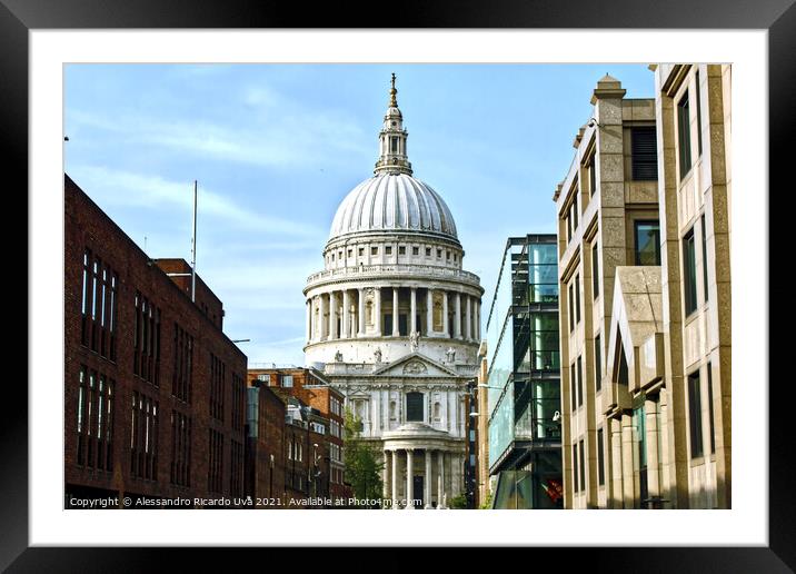St Paul's Cathedral Framed Mounted Print by Alessandro Ricardo Uva