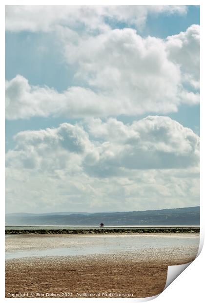 A couple and the clouds at West Kirby Print by Ben Delves