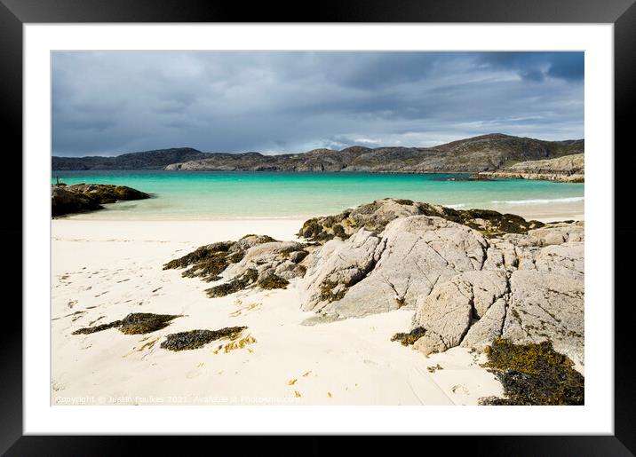 Achmelvich Bay, Sutherland, Scotland Framed Mounted Print by Justin Foulkes