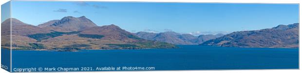 Loch Hourn and Knoydart seen from across the Sound of Skye, Scotland, UK Canvas Print by Photimageon UK