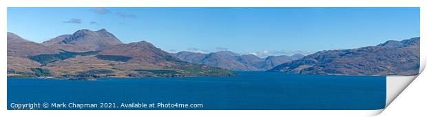 Loch Hourn and Knoydart seen from across the Sound of Skye, Scotland, UK Print by Photimageon UK