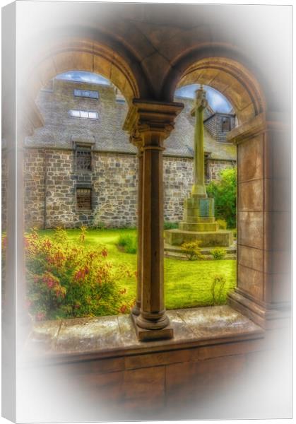 View From Cloisters At Paisley Abbey Canvas Print by Tylie Duff Photo Art
