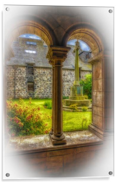 View From Cloisters At Paisley Abbey Acrylic by Tylie Duff Photo Art