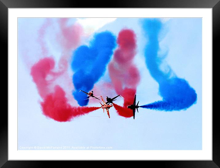Red Arrows over Portrush Framed Mounted Print by David McFarland