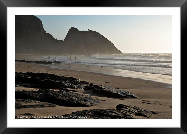 Summer Afternoon in Vale dos Homens Beach Framed Mounted Print by Angelo DeVal