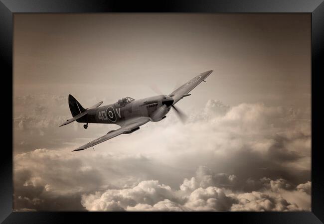 Spitfire Patrol Framed Print by J Biggadike