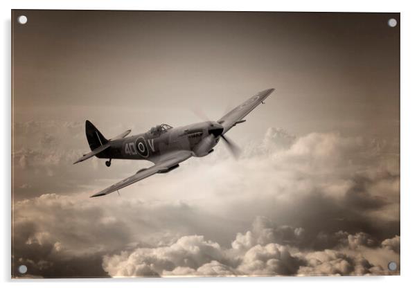 Spitfire Patrol Acrylic by J Biggadike