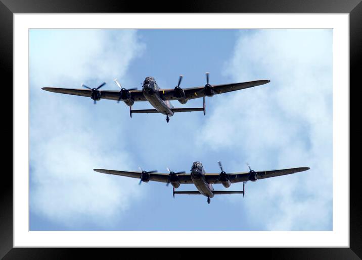 Lancaster Bombers Framed Mounted Print by J Biggadike
