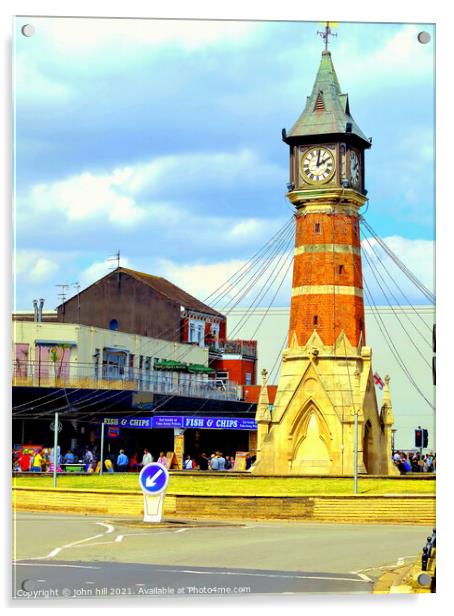 Clock tower, Skegness, Lincolnshire. Acrylic by john hill