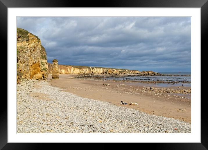 Marsden Beach, North East Coast Framed Mounted Print by Rob Cole