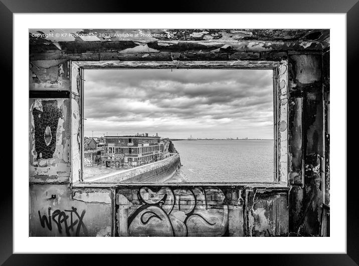 Urban Dereliction On The Banks of the River Humber Framed Mounted Print by K7 Photography