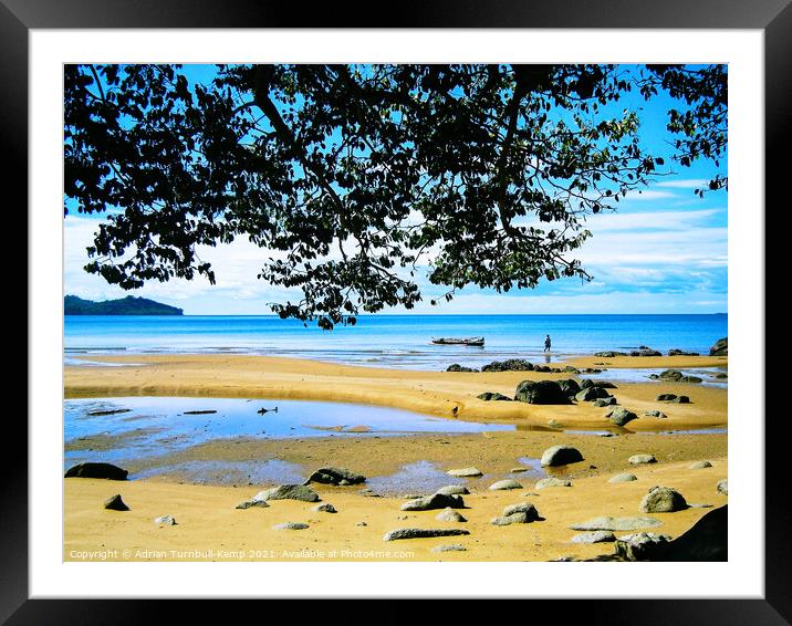 Coming ashore, Nosy Be, Madagascar Framed Mounted Print by Adrian Turnbull-Kemp