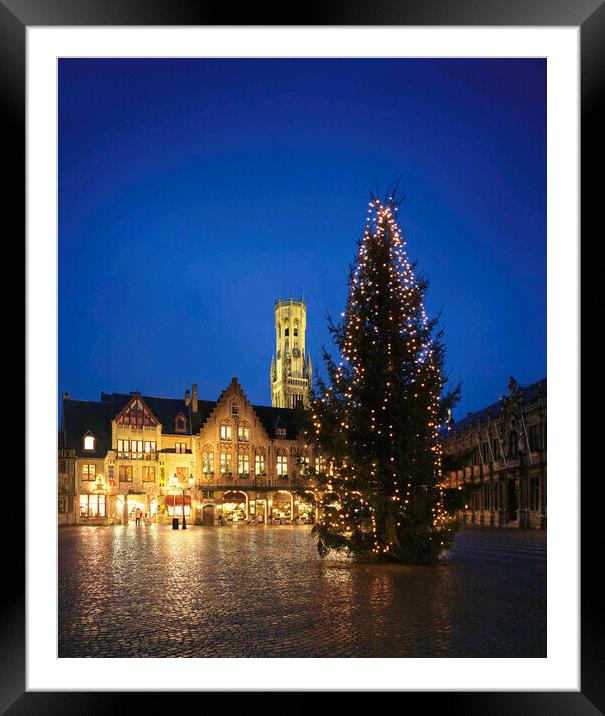  Bruges at Christmas Framed Mounted Print by Philip Enticknap